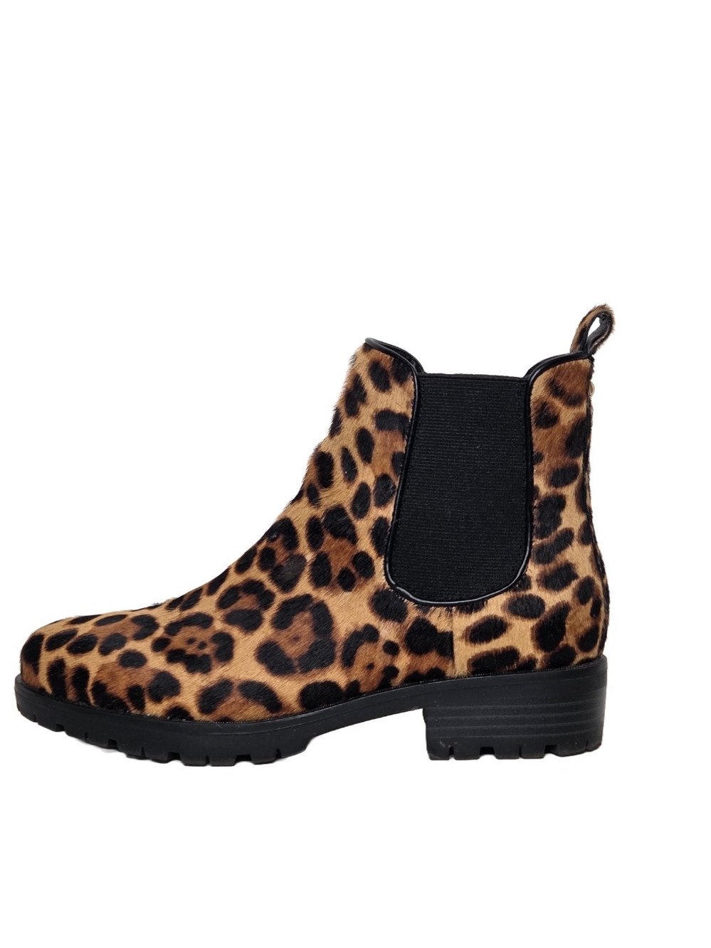 Nine West Leopard Print Calf Hair Ankle Boot Women's Size 6.5